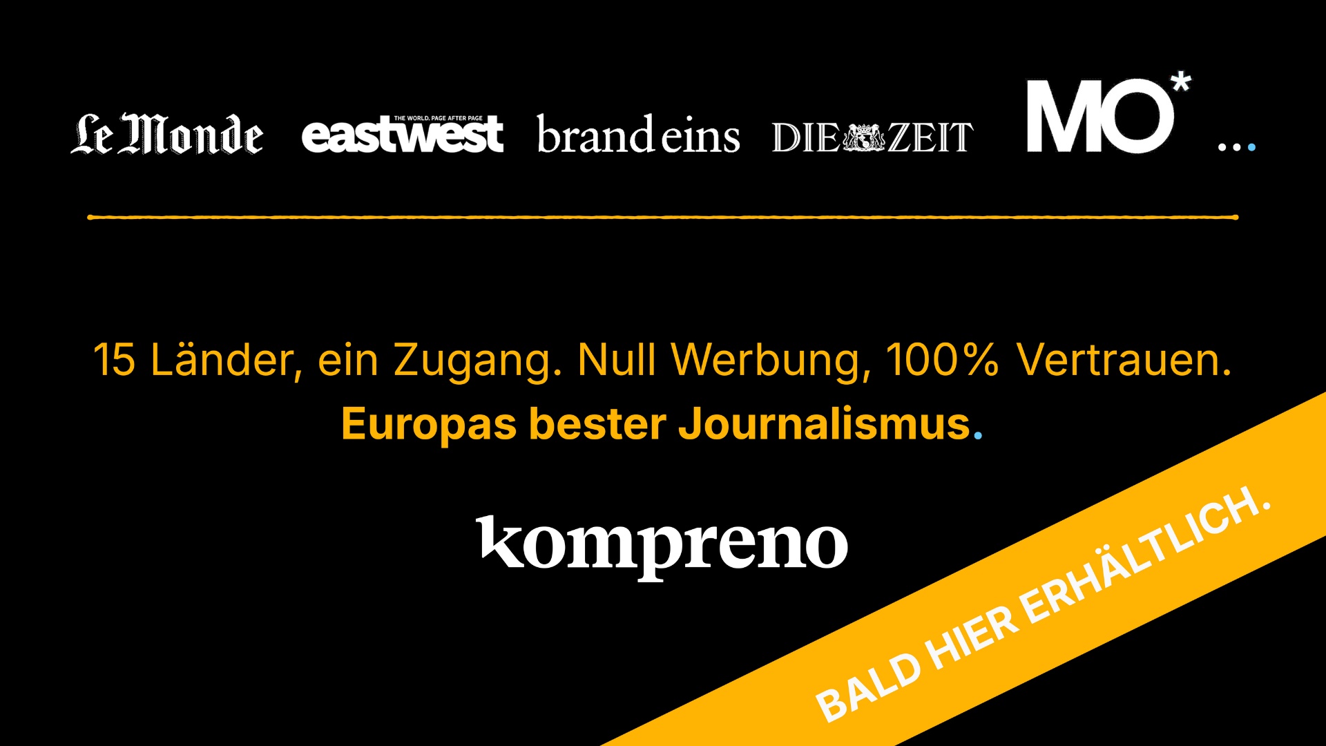 ** IN KÜRZE ** kompreno - Der beste Journalismus Europas - 